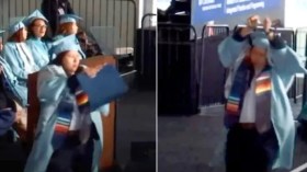 بالفيديو.. طالبة بجامعة كولومبيا تمزّق شهادة تخرجها تضامنا مع فلسطين