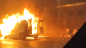 احتراق سيارة نفعية داخل نفق واد أوشايح بالعاصمة (فيديو)