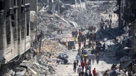 بالفيديو.. مشاهد صادمة لحجم الدمار الذي خلفه الاحتلال بمخيم جباليا