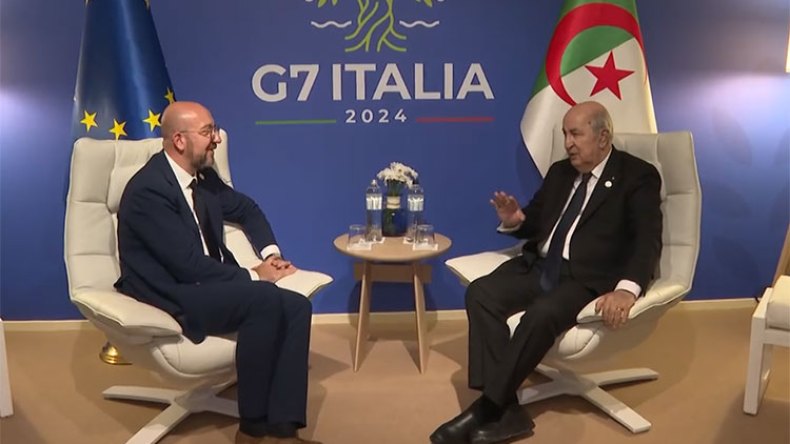 الرئيس تبون يستقبل رئيس المجلس الأوروبي
