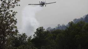 6 طائرات لإخماد حريق غابي في باتنة (صور)
