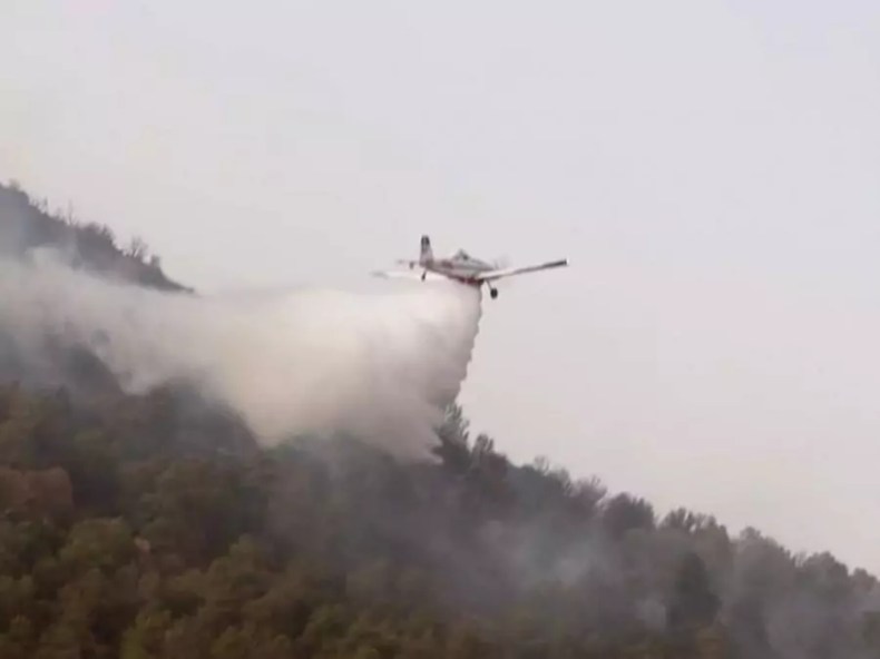 Batna: Quatre avions bombardiers d’eau participent à l’extinction d’un incendie à djebel Fakra