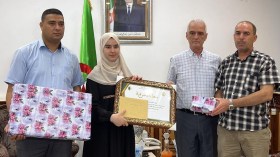 والي المدية يكرم الطالبة الحاصلة على المرتبة الأولى في مسابقة التبيان بأمريكا