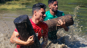 بالفيديو.. تدريبات عسكرية للمولودية في تربص رين