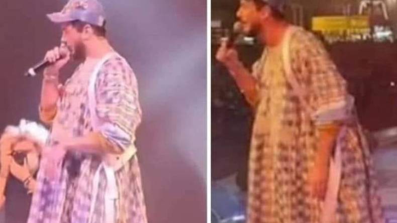 بفستان حوامل.. إطلالة للمغربي سعد لمجرد تثير السخرية