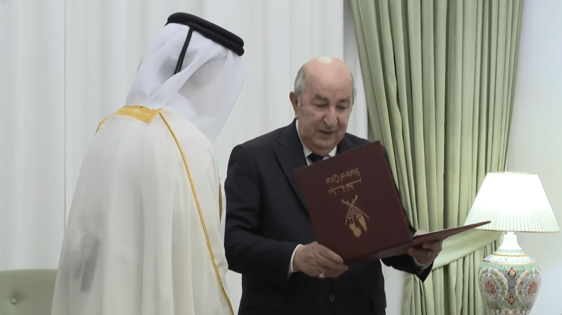الرئيس تبون يتلقى رسالة خطية من أمير قطر