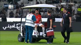 بِالفيديو: سعيود غادر الملعب فوق حمّالة بعد إصابته