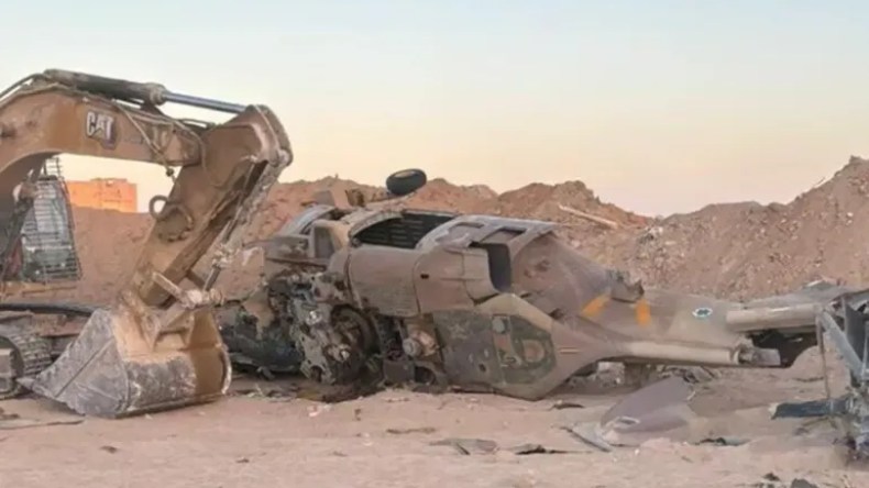 تحطم مروحية عسكرية صهيونية في موقع عسكري في غزة