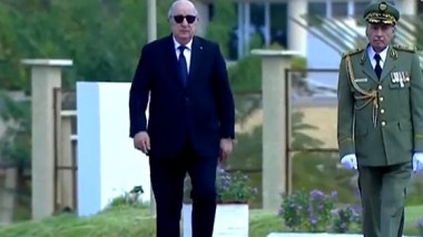 Arrivée du président de la République élu au Palais des nations pour prêter serment