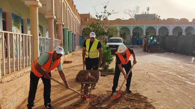 إعادة تأهيل المؤسسات التعليمية المتضررة من التقلبات الجوية