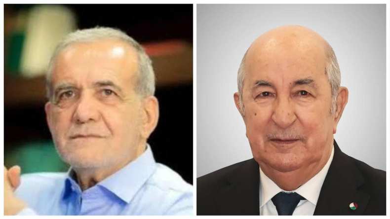 الرئيس الإيراني مسعود بزشكيان يهنئ الرئيس تبون