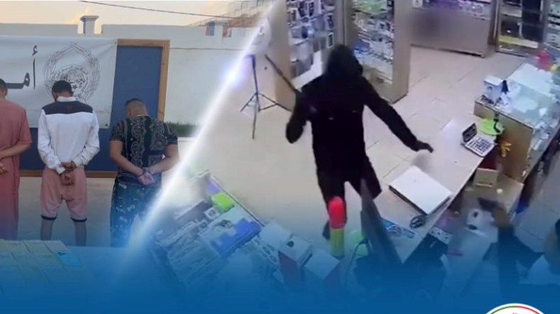 بالفيديو.. القبض على منفذي عملية السطو على محل للهواتف النقالة بتندوف