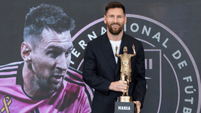 ليونيل ميسي يتوج بجائزة تاريخية
