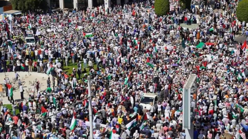 مظاهرات حاشدة في المغرب ضد التطبيع مع الكيان الصهيوني