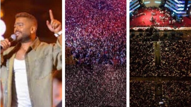 فيديوهات وصور كارثية.. غضب واسع بسبب حفل تامر حسني بالإسكندرية!