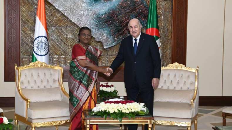 الرئيس تبون يخص رئيسة الهند باستقبال رسمي