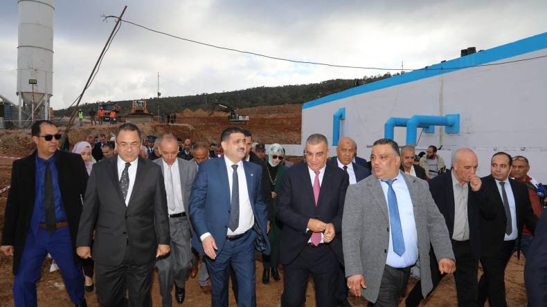 بالصور.. تقدم أشغال مشروع خزان مائي بسعة 50,000 متر مكعب بالطارف