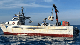 استكمال المرحلة الأخيرة من إنشاء الرصيف الاصطناعي في خليج بوسفر