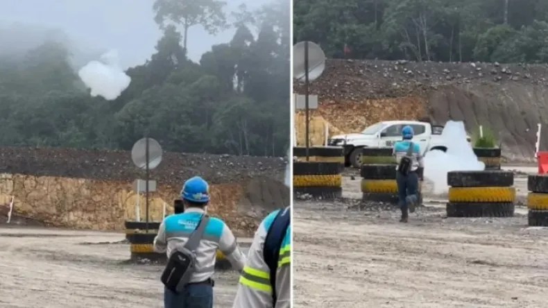 VIDEO: un petit nuage descend lentement sur terre