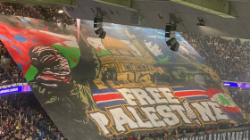 أول تعليق من وزير داخلية فرنسا على رفع لافتة “فلسطين حرة” في “بارك دي برانس”