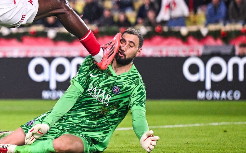 Images terribles du visage de Donnarumma après une semelle d’un joueur monégasque