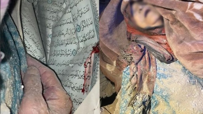 صور متداولة لشهيدة ارتقت وهي تقرأ هذه السورة من القرآن!