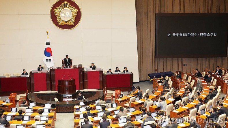برلمان كوريا الجنوبية يعزل الرئيس المؤقت للبلاد