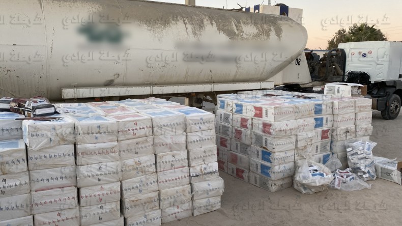 شرطة الوادي تحجز 150 ألف علبة سجائر