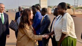 سلمى بختة منصوري في زيارة رسمية الى جنوب السودان