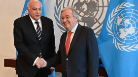 عطاف يجري محادثات ثنائية مع غوتيريش