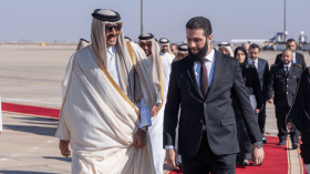 أمير قطر يصل إلى دمشق