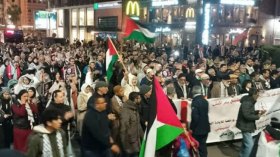 احتجاجات عارمة في المغرب رفضا لاستقبال مجرمي الكيان الصهيوني