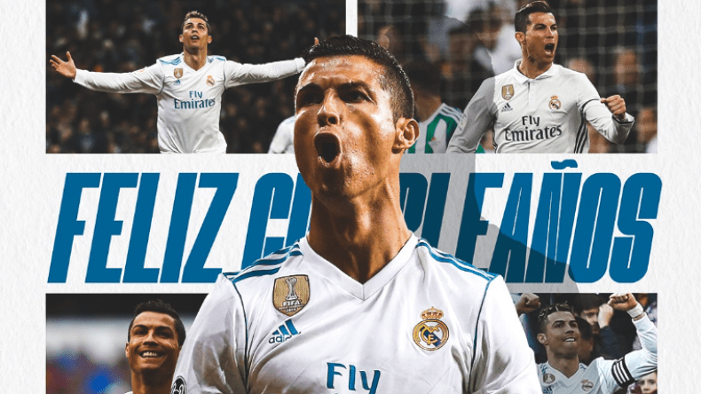 ريال مدريد يهنئ كريستيانو رونالدو