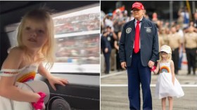 بالفيديو.. حفيدة ترامب ترتدي حذاء مرصعا بالياقوت وثوبا برمز المثليين!