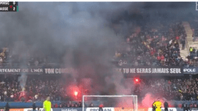 شغب جماهيري يتسبب في توقيف مباراة بالدوري الفرنسي (فيديو)