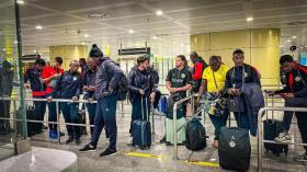 بِالصّور: منتخب الموزمبيق يحلّ بِالجزائر