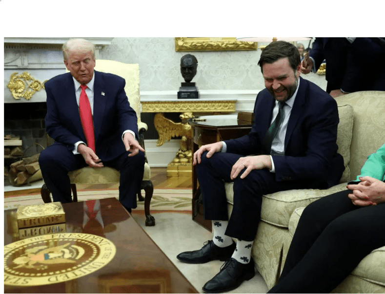 Après avoir critiqué la tenue de Zelensky, Trump perturbé par les chaussettes de son vice-président!