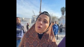 شاهد.. صرخة فلسطينية بعد قصف مستشفى المعمداني