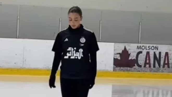 قصة متزلجة جزائرية قدمت عرضا مبهرا بكندا على أنغام “زهرة المدائن”