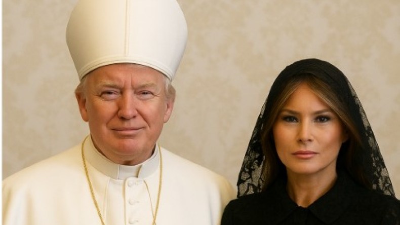 هكذا علقت زوجة ترامب على صورته بزي البابا!