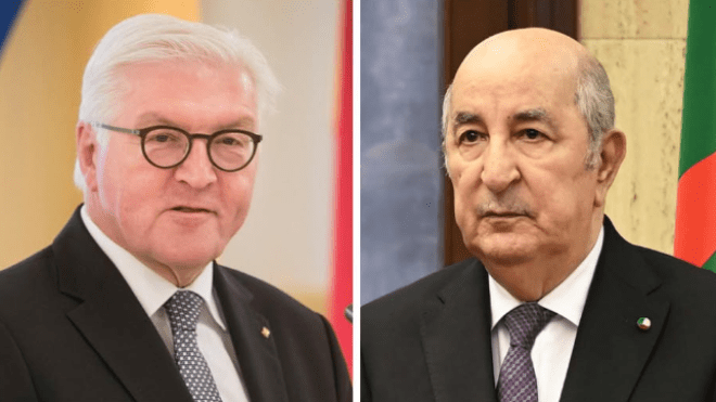 الرئيس تبون يتحادث مع نظيره الألماني حول الأوضاع في غزة والهجوم على إيران