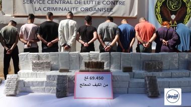 لـ SCLCO بالسحاولة تضبط قرابة 70 كلغ مــن الكيــف المعالج مصـدره المغرب