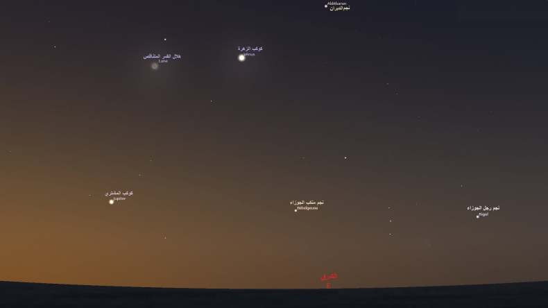 ظاهرة فلكية مميزة صبيحة يوم غد الثلاثاء