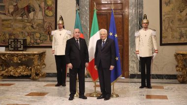 Accueil officiel réservé au Président de la République par son homologue italien