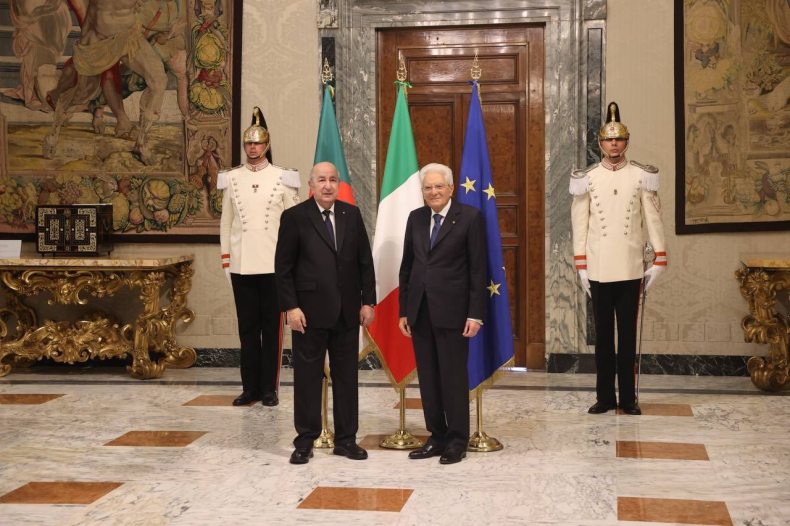 Accueil officiel réservé au Président de la République par son homologue italien