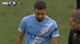 آيت نوري يتعرض لإصابة في مباراة “السيتي” وتوتنهام