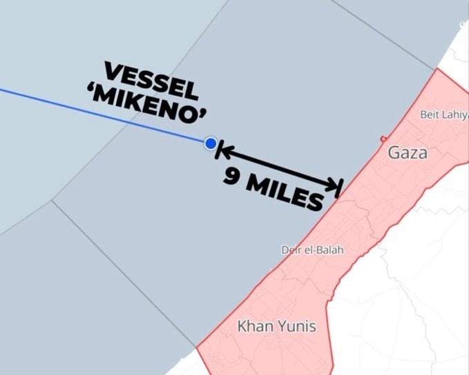 Flottille mondiale Sumud: Le navire Mikeno dans les eaux de Gaza