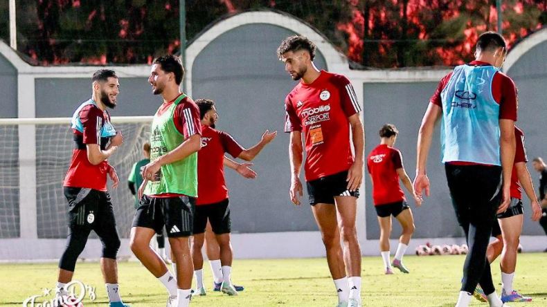 أول حصة تدريبية للخضر تحضيرا لمواجهة الصومال وبلعيد يخلف توقاي