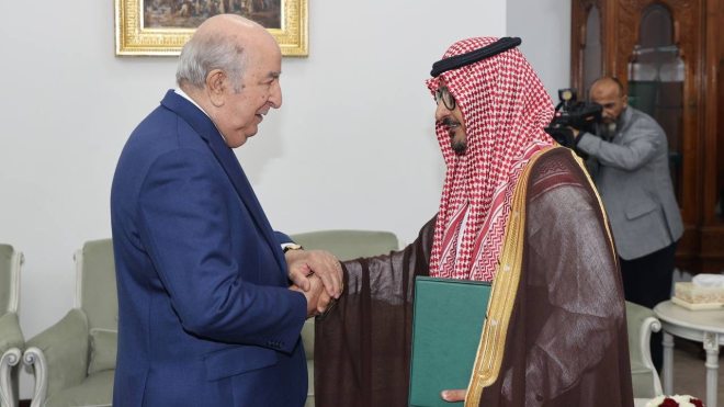 الرئيس تبون يستلم رسالة من ولي العهد السعودي