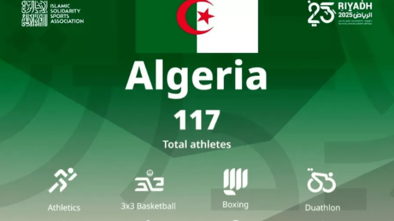 الجزائر تشارك بـ 117 رياضيا في ألعاب التضامن الإسلامي